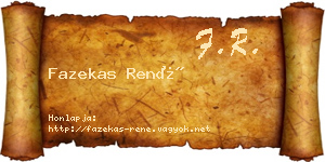 Fazekas René névjegykártya